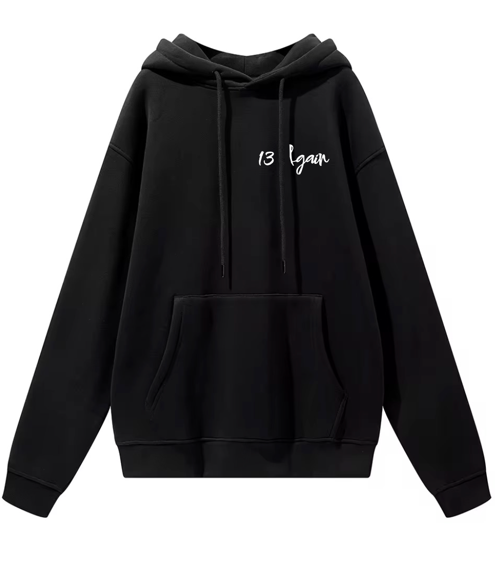 13 AGAIN - SIGNATURE BLACK HOODIE