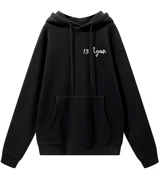 13 AGAIN - SIGNATURE BLACK HOODIE